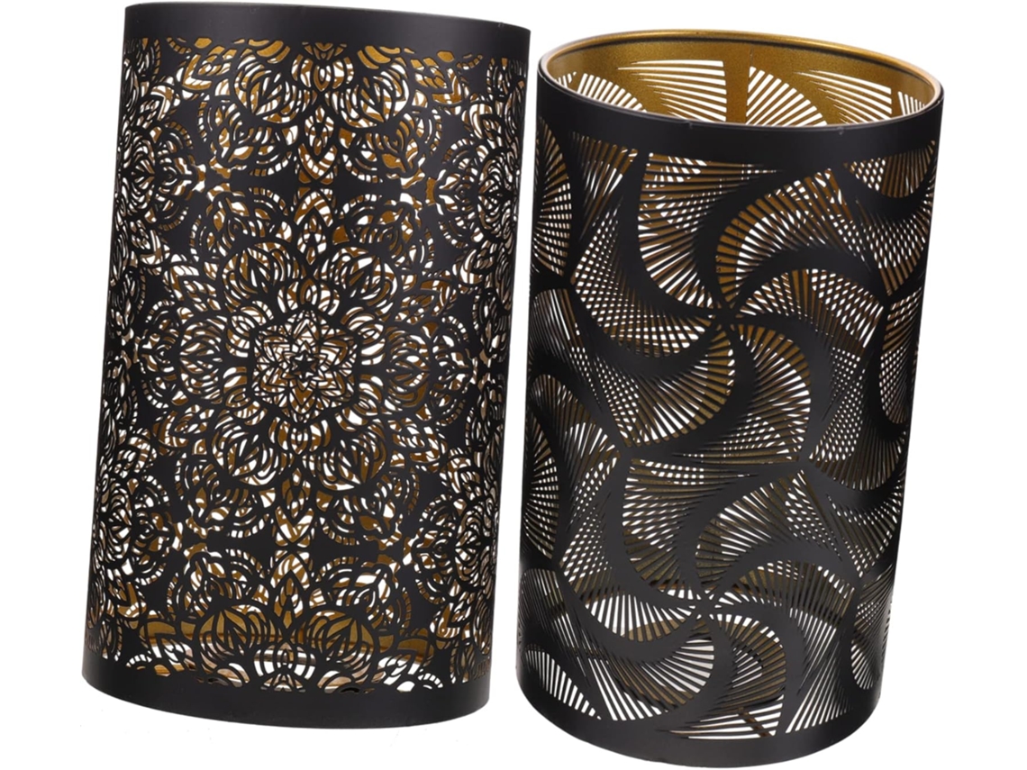 Conjunto de 2 Candeeiros de Mesa Vintage em Ferro Leve. SFUSHOS