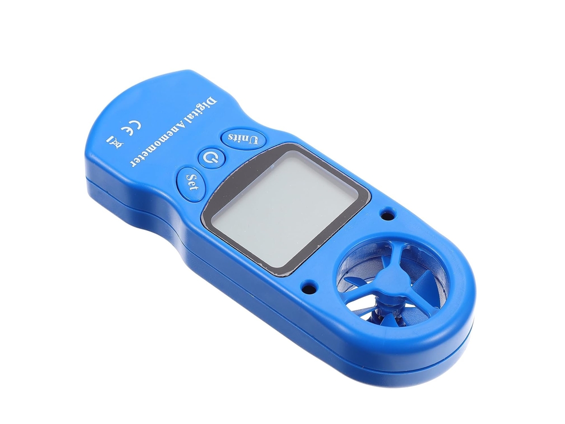 Mini Anemômetro Digital Portátil Com Termohigrômetro, 1 Unidade, Azul
