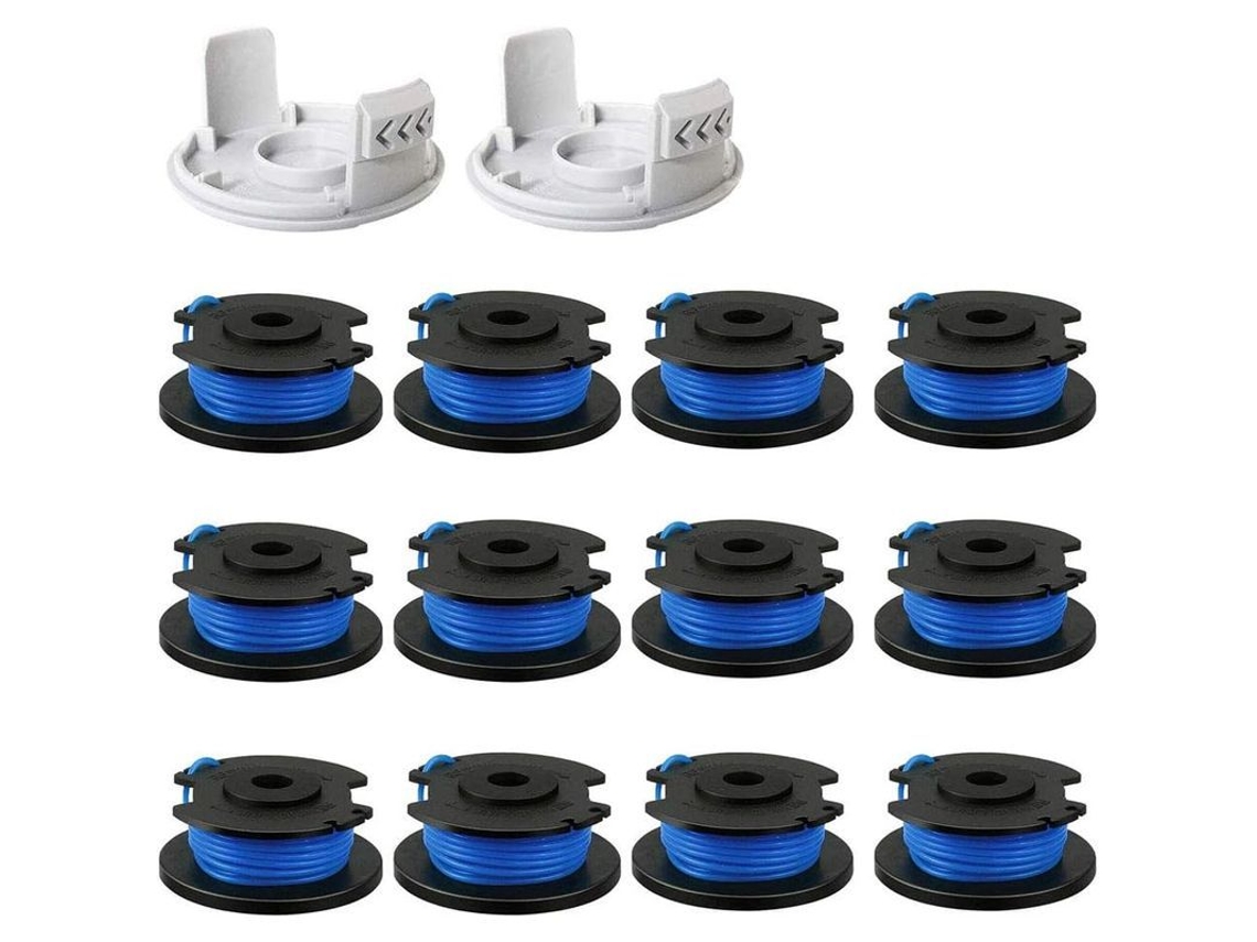 Bobina de Linha de Reposição para Ryobi One+ Ac14rl3a, 18v, 24v, 40v, 1.65mm, 11 Pés, 12 Bobinas