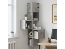 Vidaxl Estante De Canto De Parede Cinzento Cimento 48 X 48 X 120 Cm