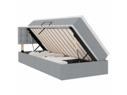 SYFAX™ Cama de Armazenamento Led com Colchão Cinzento claro