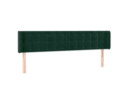 Cabeceira de Cama com Abas Veludo Verde Escuro MAISON EXCLUSIVE (203x16x78 cm)