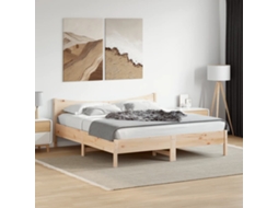 Vidaxl Cama Sem Colchão 200x200 Cm Madeira De Pinho Maciça