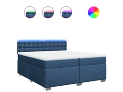 Box Spring Bed, Box Spring Beds Vidaxl Azul Tecido (200 X 200 Cm)