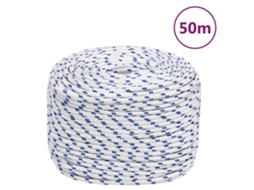 Vidaxl Corda De Barco 6 Mm 50 M Polipropileno Branco