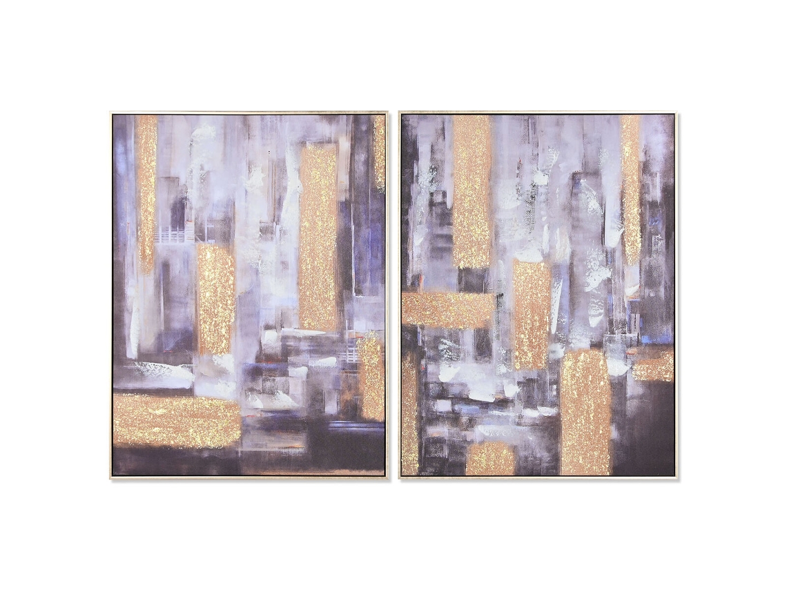 Pintura HOME ESPRIT Abstrato Moderno 62x4,5x82 cm 2 Unidades