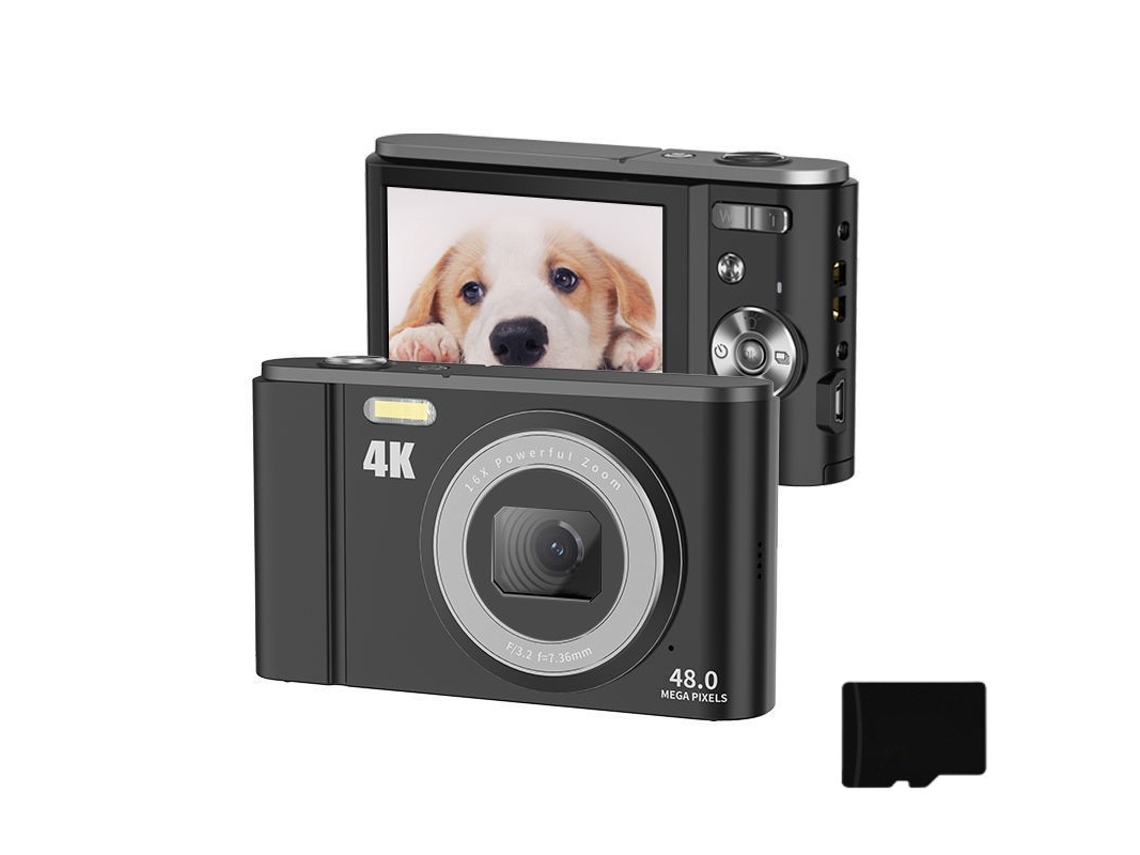 Câmera Digital 4k 48mp Zoom 16x Tela De 2,8 Polegadas Brilvibera