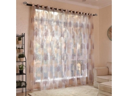 2026-cortina Translúcida Com Bordado De Flor E Árvore Linjou Para Sala De Estar E Quarto 140x245cm 140 * 245 Cm