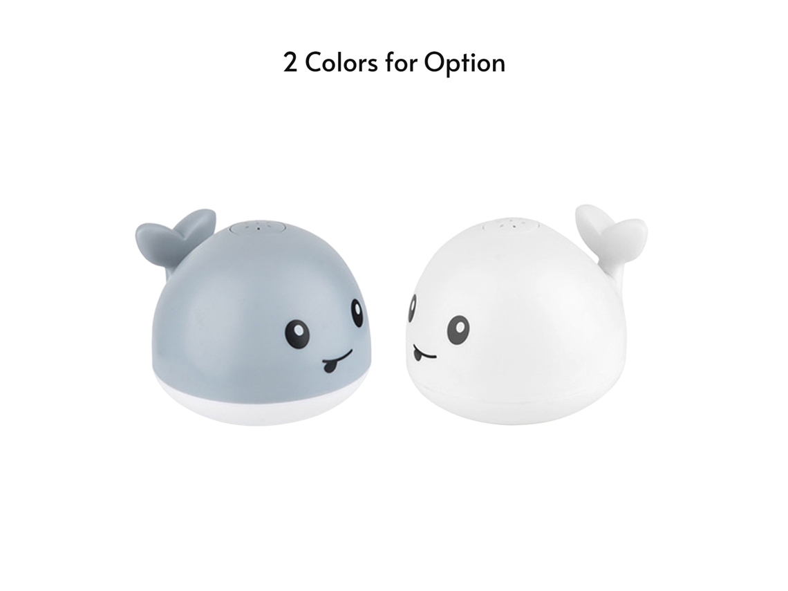 Mali brinquedo de Banho Baleia com Aspersão Automática e Luz Led para Bebês e Toddlers