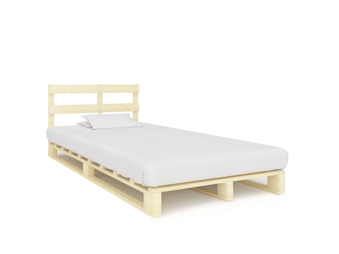 Vidaxl Estrutura De Cama Em Paletes Pinho Maciço 120x200 Cm