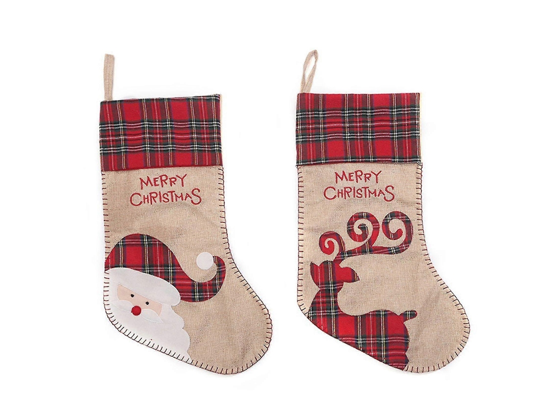 Meias De Natal Compatíveis Com Sacos De Doces Caseiros, Enfeites Pendurados Para Árvores De Natal. Loja Olysi