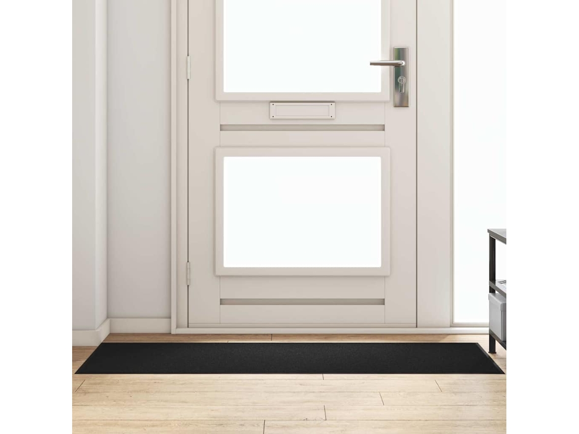 Vidaxl Tapete De Entrada Preto 60 X 180 Cm 100% Poliamida