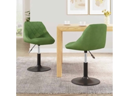 Vidaxl Cadeiras De Jantar Giratórias 2 Pcs Veludo Verde-claro
