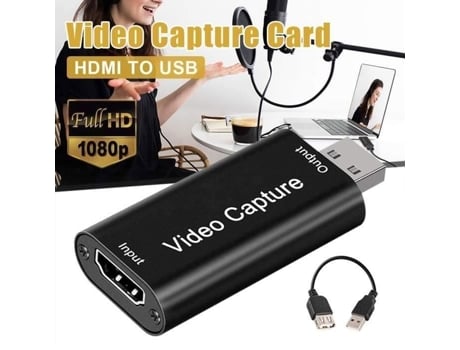 Placa De Captura De Áudio E Vídeo Captura De Vídeo Hdmi Para Usb Full Hd 1080p Usb 2.0 Placa De Captura Hdmi Com Cabo De Extensão Usb Snakiox