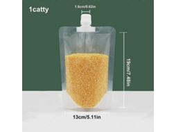 10 Bolsas Herméticas Anti humedad para Granos com Bico, Transparentes para Armazenamento de Alimentos 0,5 Litros