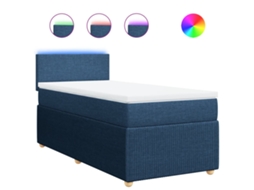 Box Spring Bed, Box Spring Beds Vidaxl Azul Tecido (100 X 200 Cm)