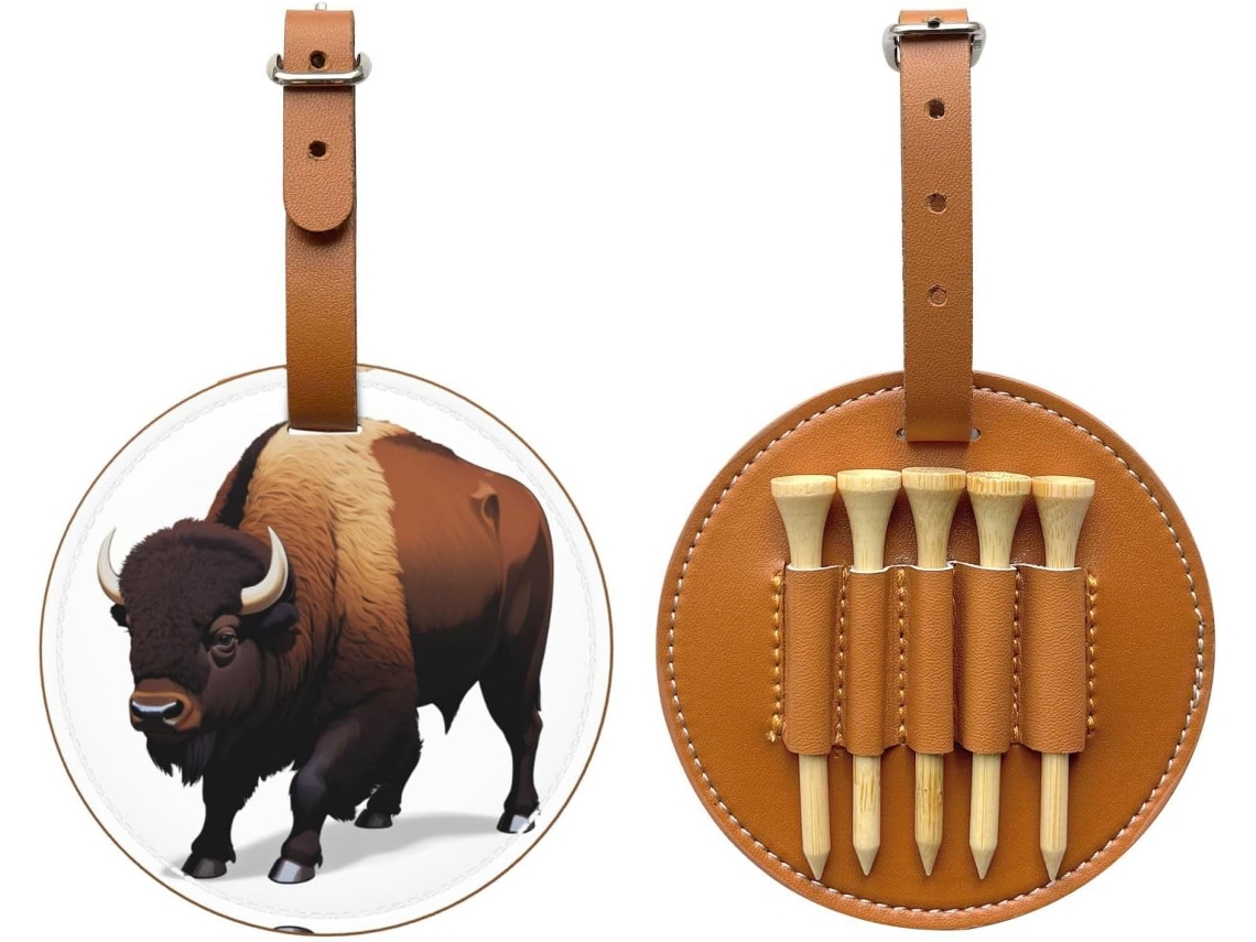 Bolsa para Tees de Golfe Trail Dust Bison, Preta. Fácil de Transportar e Mais Eficiente para Jogar Golfe.
