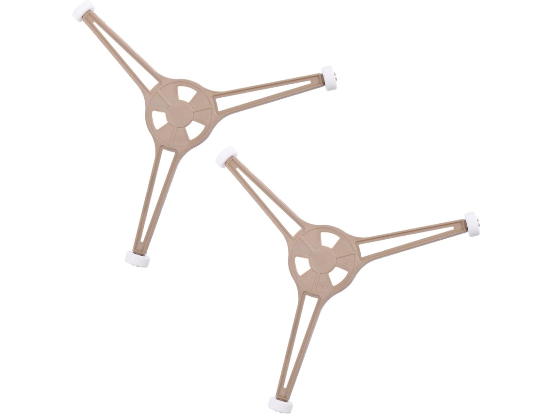 Suporte Giratório Para Prato De Micro-ondas Com Três Braços E Rodízios, Em Plástico.