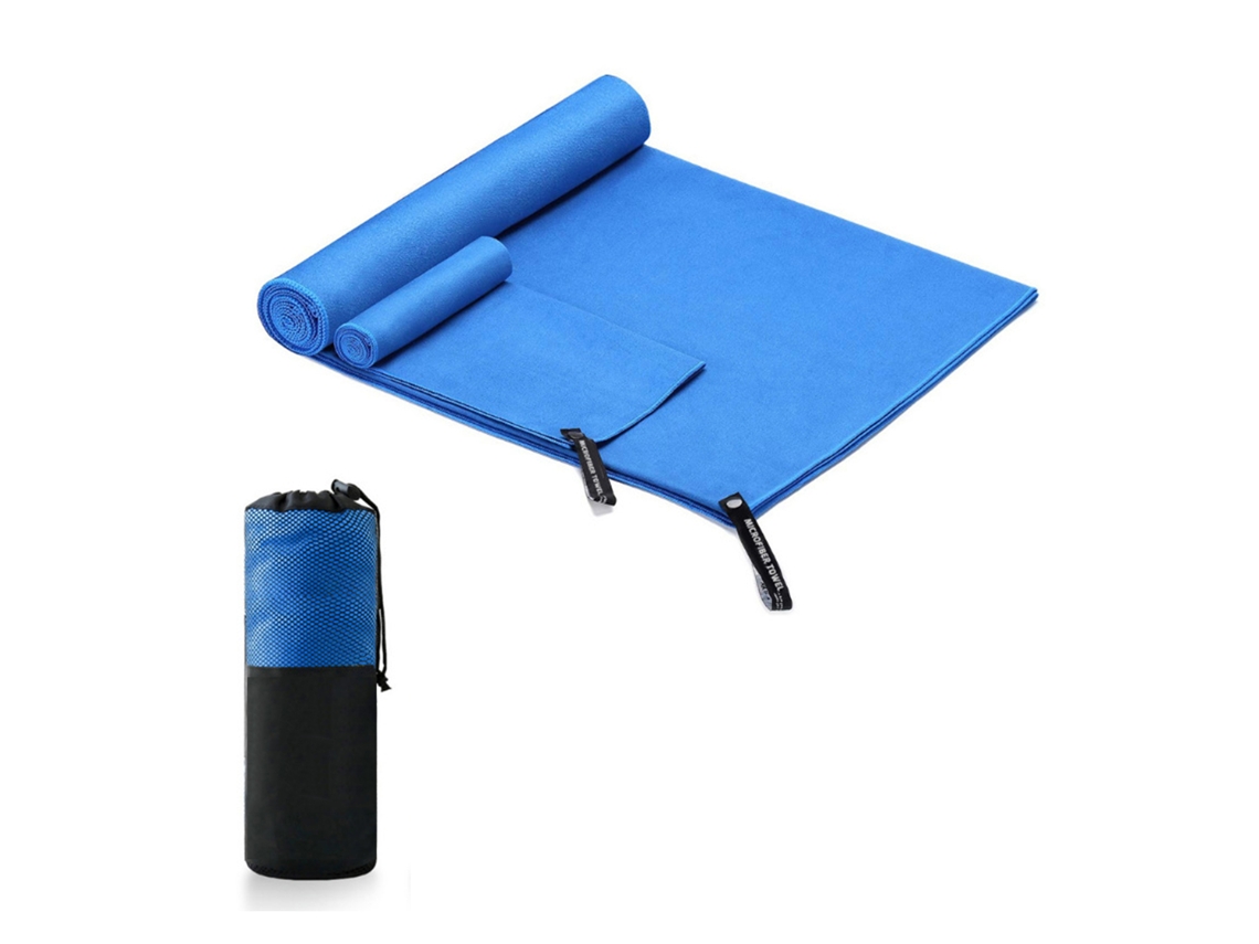 Toalha Refrescante de Microfibra, Secagem Rápida, Macia e Confortável para Natação, Fitness, Esportes e Praia, Azul Royal BRILVIBERA