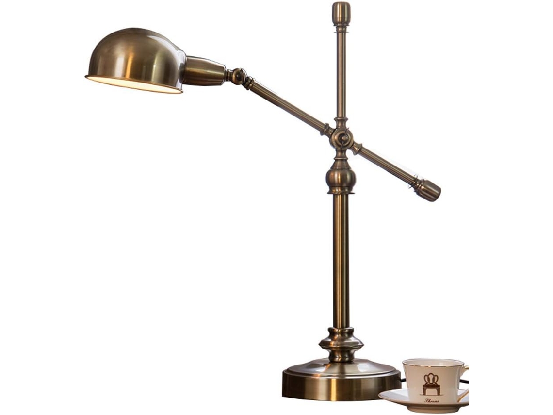 Luminária De Mesa Retrô Ajustável Gyd, Luminária De Leitura Com Acabamento Em Cobre, Luminária Decorativa Para Mesa
