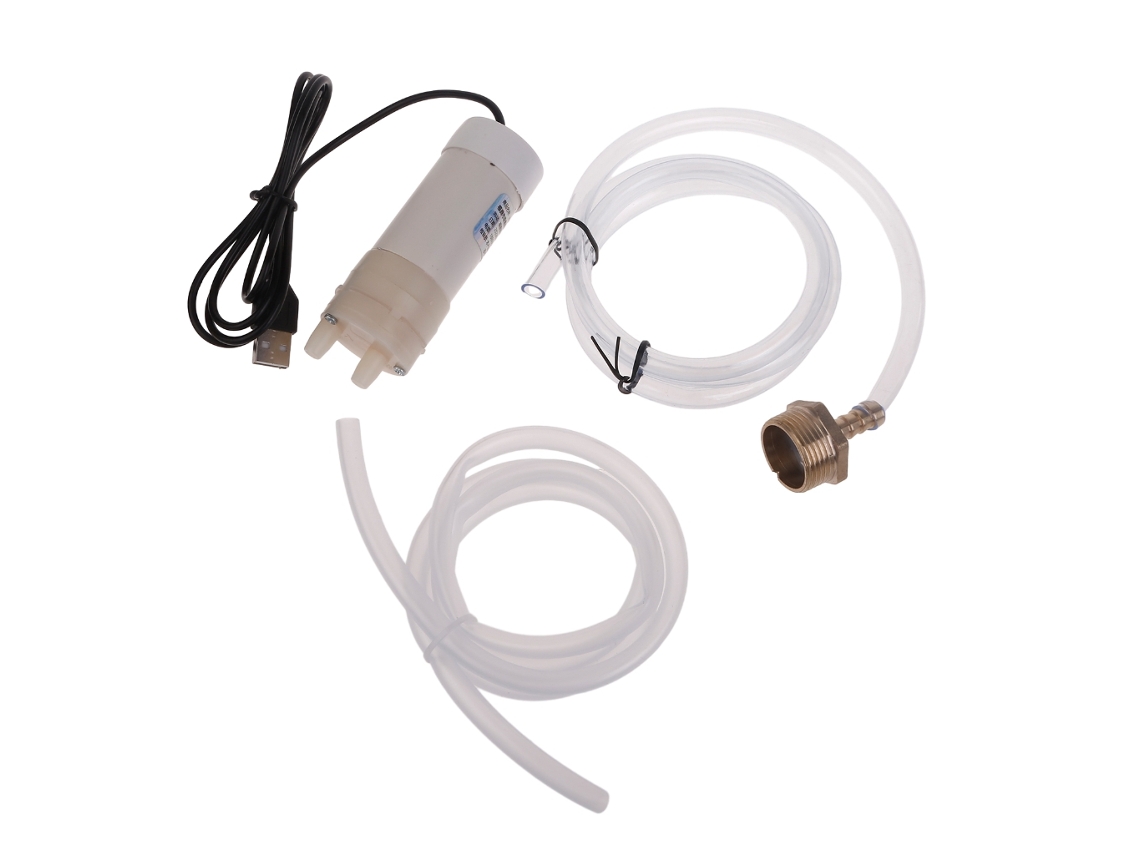 Mini Bomba de Água Usb 5v2a com Mangueira, 4l/min, Autoescorvante, Alimentação Usb, Bomba de Água Alta Eficiência, 3 Metros de Comprimento BRILVIBERA