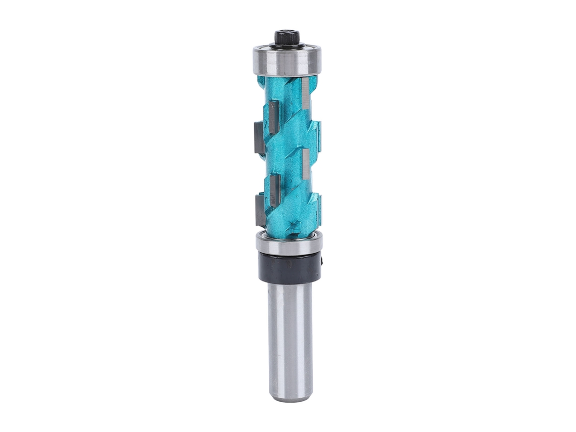 Broca De Router De Aparo Com Rolamento Duplo 1/2 Shank Carbetão Espiral Para Marcenaria 3/4in Diâmetro 1-11/16in Comprimento De Corte