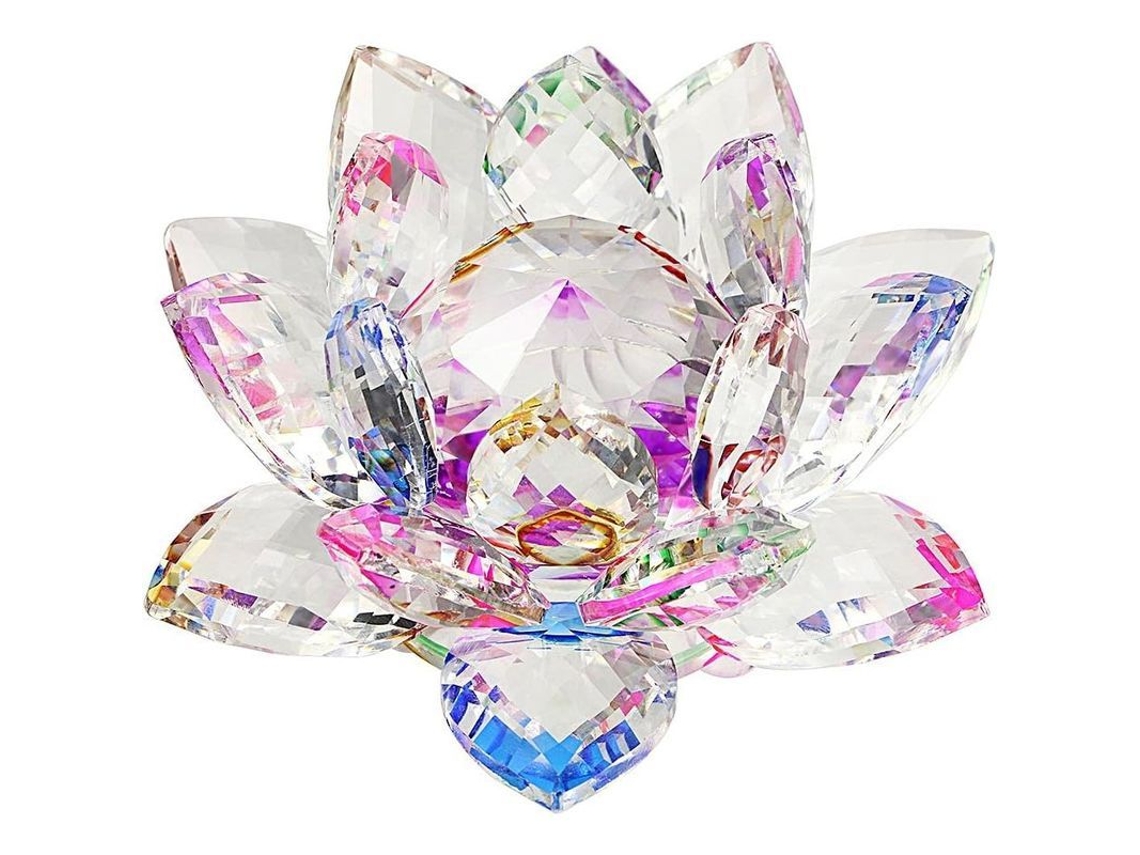 Loto De Cristal Multicolor 100mm Para Decoração Residencial Presente Ideal Aniversário Festivais