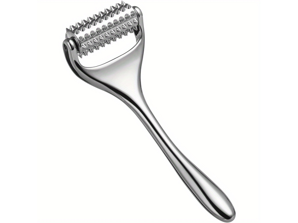 Ferramenta de Massagem Facial Rolo de Acupuntura Portátil Massageador Acupressão de Metal Tamanho L, Compacto, Recarregável, Uso Diário... STELASPLEN
