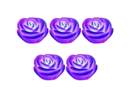 luzes decorativas de velas flutuantes em forma de rosa artificial 5 peças para casamento e jardim