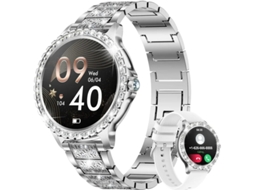 Smartwatch Para Mulheres Chamada Bluetooth Relógio Fitness Feminino 1.32 Com Monitor De Pressão Arterial/oxigênio/frequência Cardíaca Yizhood