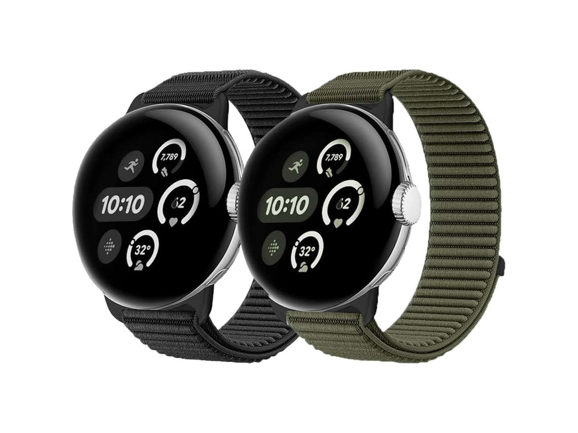 Pulseira para Google Pixel Watch 4/3, Nylon Trançado, 41mm, 2 peças (estilo C) czhhmart