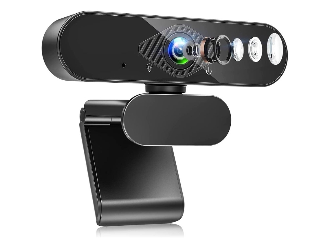 Webcam 1080p, Webcam De Compatibilidade Universal Com Microfone Com Cancelamento De Ruído, Usb Hd Plug E Play Para Videoconferências.