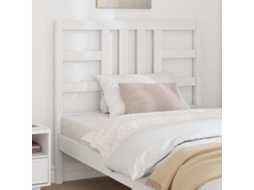 Vidaxl Cabeceira De Cama 106x4x100 Cm Pinho Maciço Branco