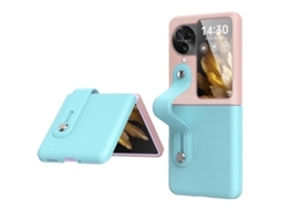 Capa De Celular De Couro Liso Com Alça De Pulso