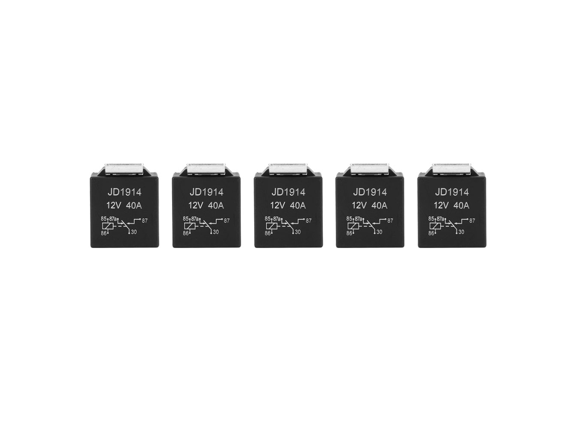 5 Peças Relé Universal Dc12v 40a 5pin S/MARCA