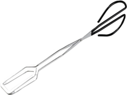 Pinça Para Carvão Churrasco, Pinça De Cozinha Aço Inoxidável 38cm 15 Polegadas, Pinça Tesoura Com Cabo Confortável Para