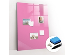 Quadro De Vidro Magnético Cor Rosa Para A Cozinha Espelharte (70x100 Cm)