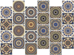 Conjunto De 24 Adesivos De Parede Com Mandala Para Azulejos De Pvc, Autoadesivos E Removíveis.