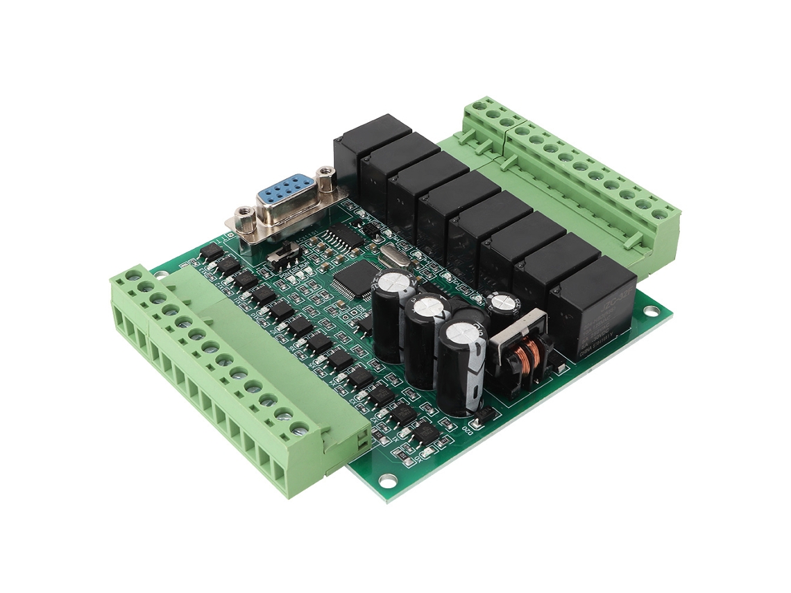 Placa De Controle Programável Industrial Plc Fx1n 20mr Para Controle Automático Dc 22v-28v