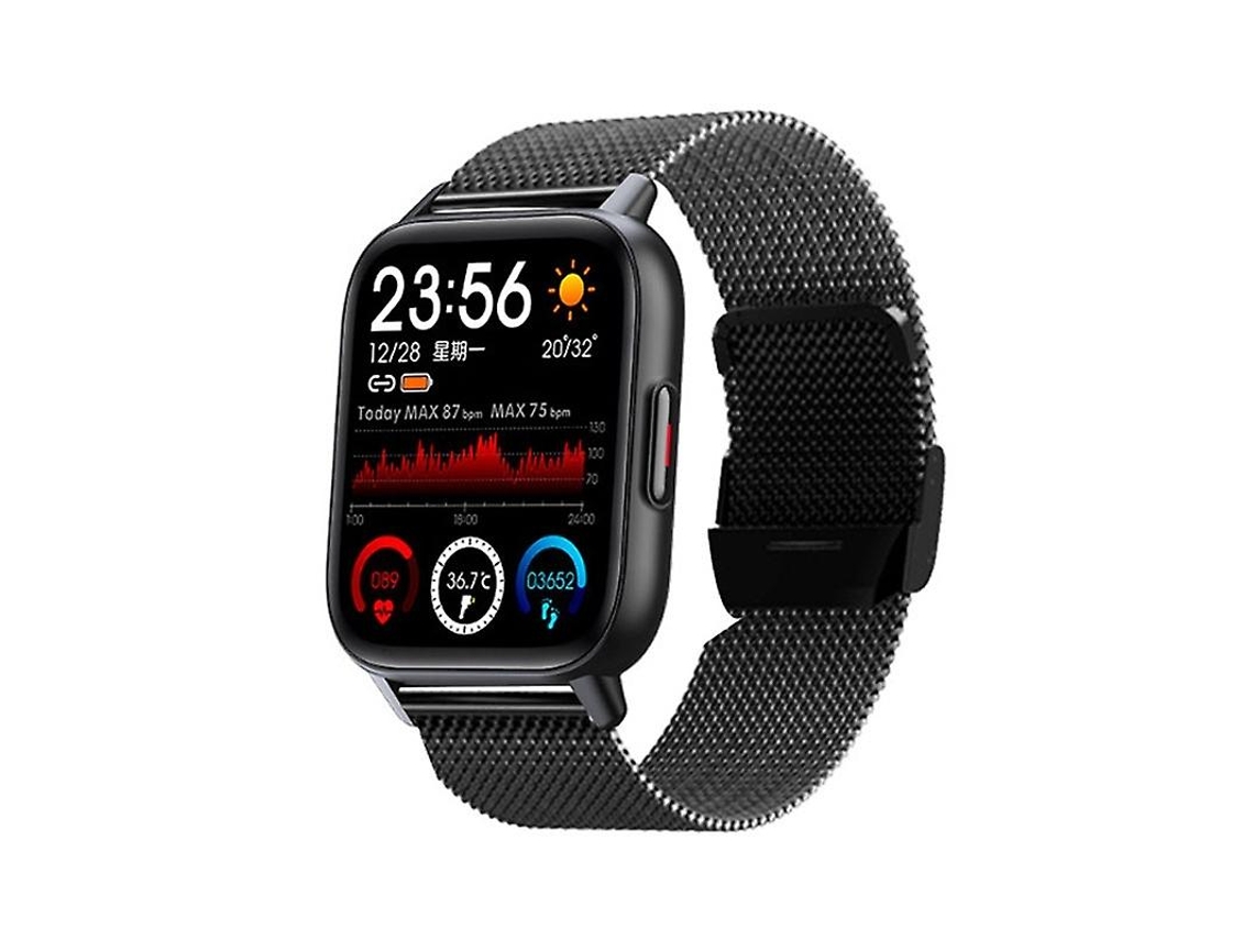 Smartwatch esportivo à prova d'água QS16Pro, aço preto. Ly Ebike