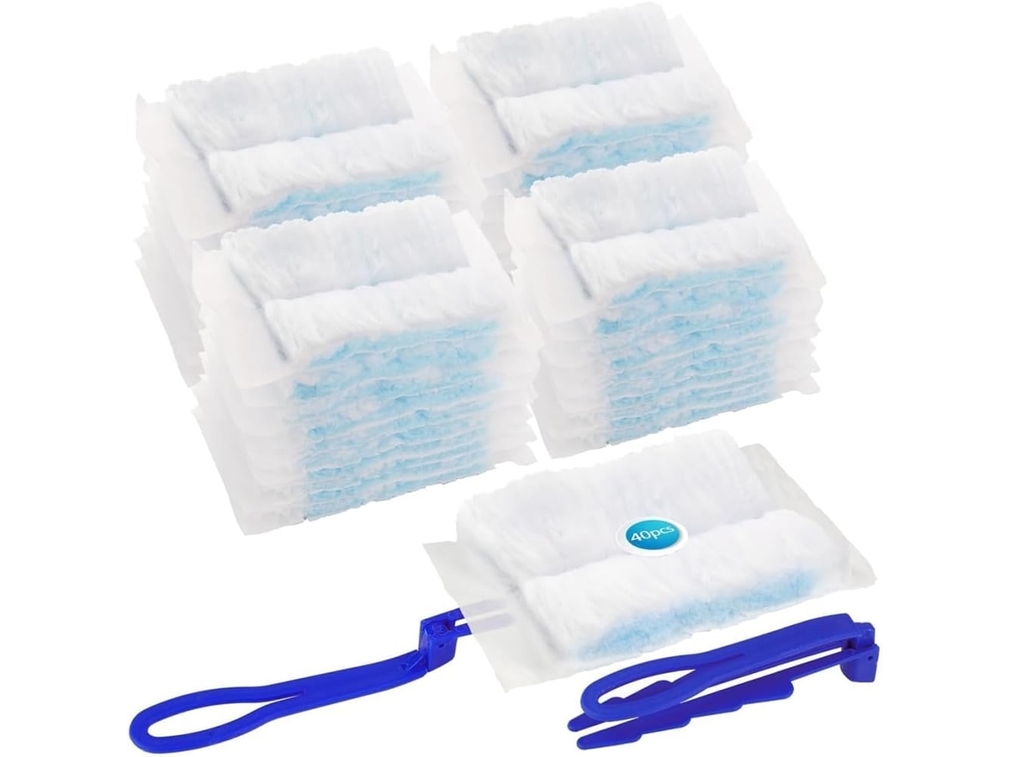 Kit Com 40-refis De Pano Microfibra Para Escola E Casa