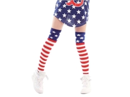 Mídias Sobre Rodilla Com Design De Bandeira Americana, Confortáveis E Transpiraveis Para Mulheres, Presente De Padrinho, Cosplay M