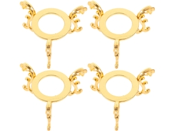 Yardenfun Conjunto De 4-suportes Metálicos Resistentes Para Esferas Cristal Base Estável Exibição Segura Bolas