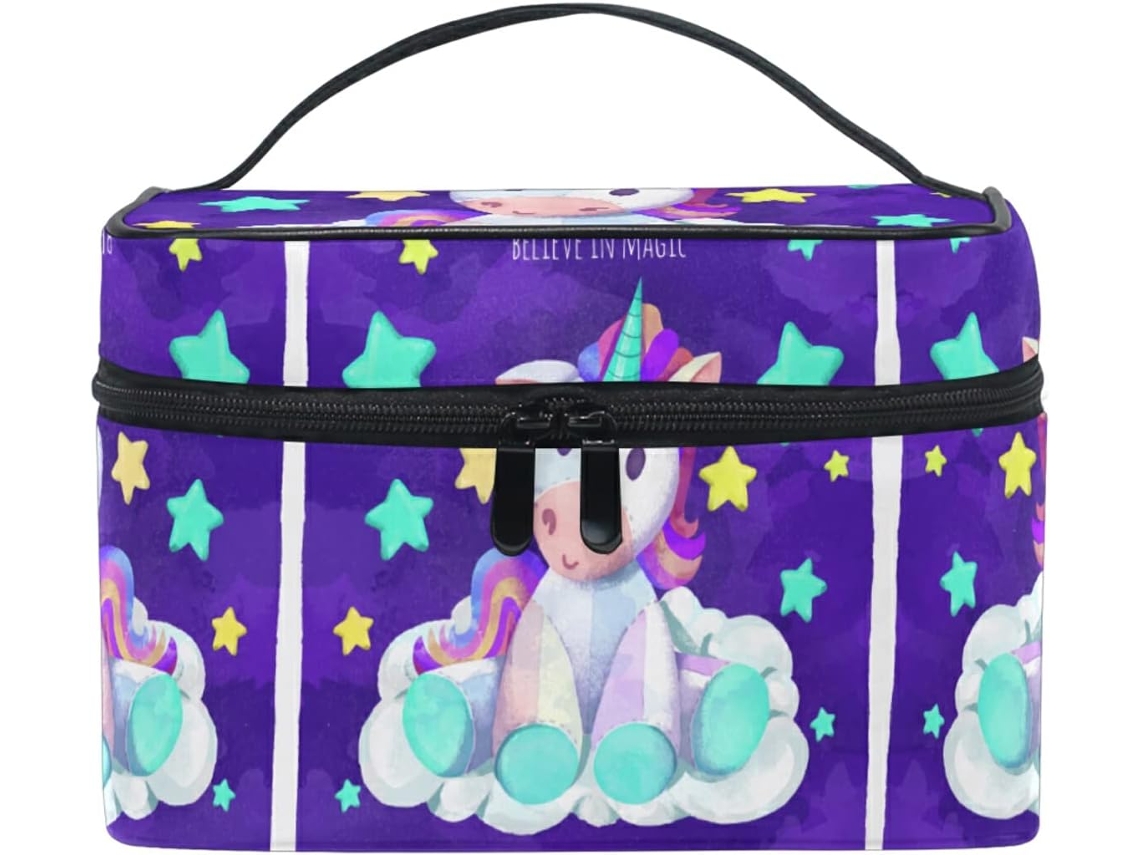 Nécessaire de Maquiagem Blue Star com Estampa Unicórnio Bebê | S/MARCA