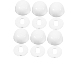 Osaladi Conjunto De 6-tampas Decorativas Brancas Em Abs Fusos Vaso Sanitário Com Proteção Resistente Ao