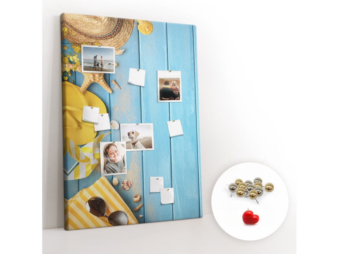 Painel De Cortiça Para Parede Acessórios De Praia Para O Escritório Espelharte (100x140 Cm)