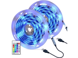 2026 nova Faixa Led Rgb 5050 2x3m À Prova D'água com Controle Remoto Ir 16 Cores 4 Modos 2025