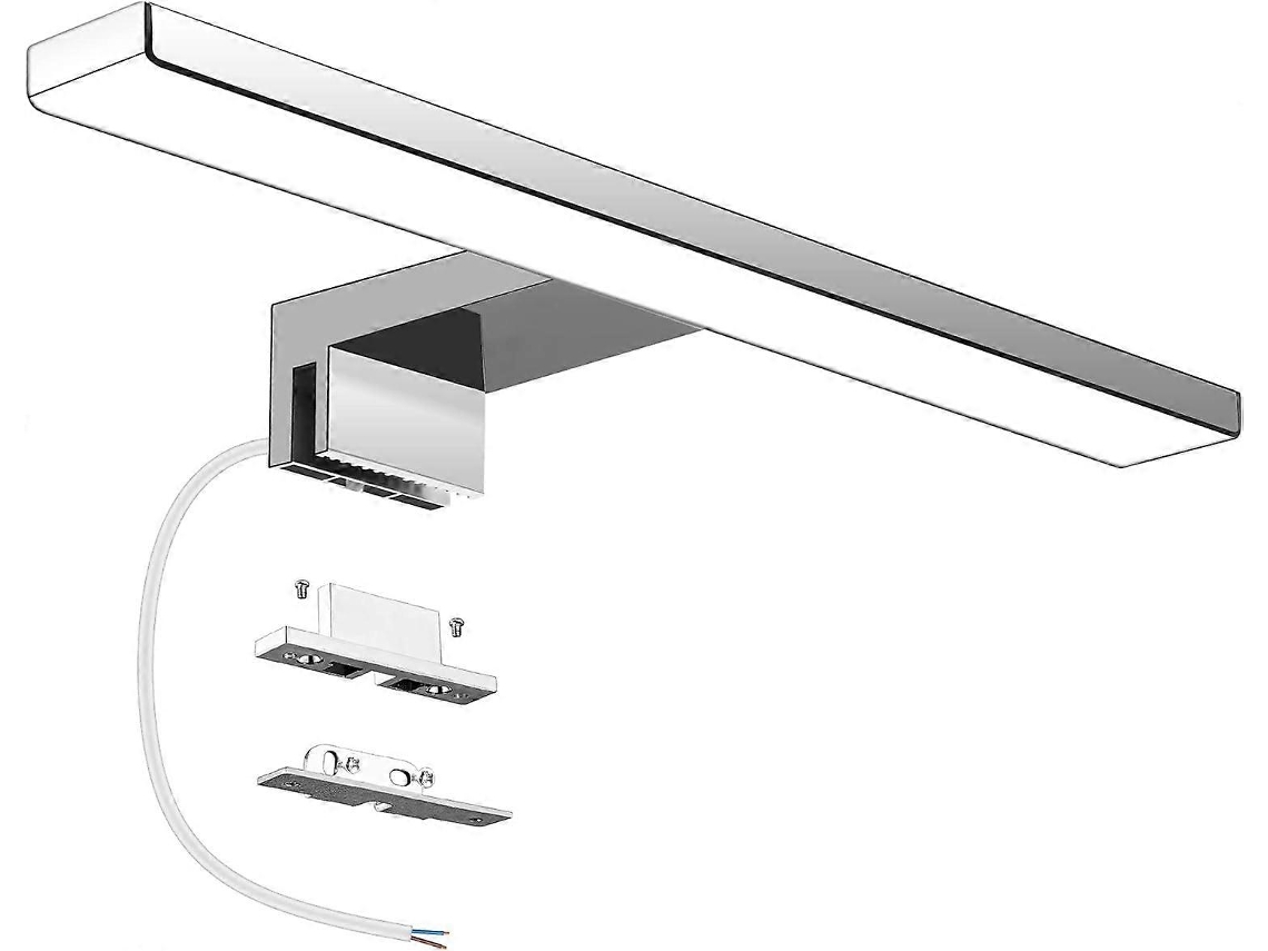Rebe lâmpada Espelho Banheiro Led 6w 230v 600lm Ip44 Impermeável 30cm 4000k Sem Pisca Instalação Fácil Clamp Ou Parede