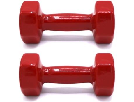 Conjunto de 2 Halteres com Revestimento em Vinil Azul 5Kg TIENDA EURASIA