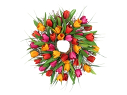 Guirlanda De Tulipa Simulada Decoração Porta Parede